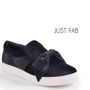 JustFab | Whitley Velvet Sneaker with Bow